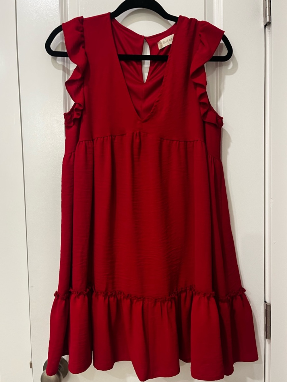 Altar'd State Red Ruffle Dress